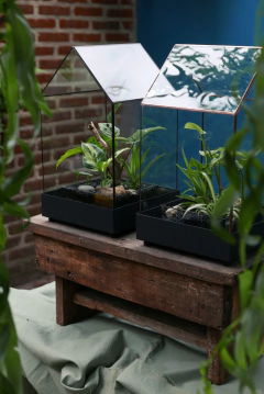 CASA INVERNADERO CON BASE DE METAL - tienda online