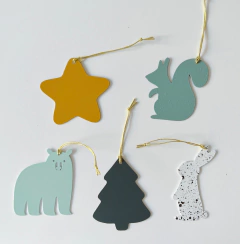 ADORNOS NAVIDEÑOS FORMITAS (x5) - LAPIN DECO