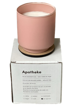 VELA DE SOJA ROSA AROMA FRESAS Y MORAS