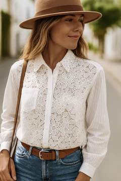 Camisa Flora Broderie