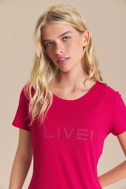 Camiseta Live! Comfort Rosa Vital Pink P1153