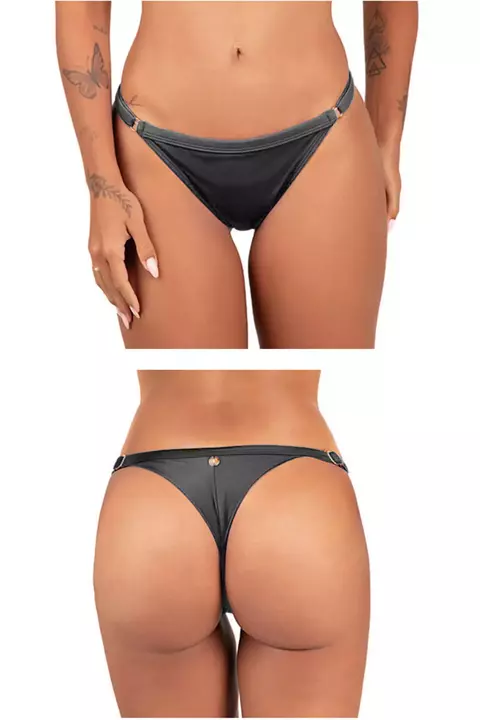 Tanga Fio Dental com Regulagem Duzani Preta