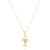 Colar Pingente Mini Anjo Cravejado Folheado Em Ouro 18k - comprar online