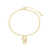 Pulseira Elo Português Com Pingentes Corações Folheada A Ouro 18k - comprar online