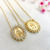 Colar Medalha Nossa Senhora das Graças Folheado a Ouro 18K - loja online