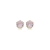 Brinco Ponto de Luz Rosa Folheado A Ouro 18k