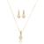 Conjunto Luxo Colar e Brincos Gota Cristal Folheado A Ouro 18k - comprar online