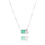 Colar Personalizado Sob Encomenda Letra e Zirconia Turmalina Folheado A Ródio - comprar online