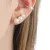 Kit Brinco Ear Cuff Três Pérolas E Piercing Folheado A Ouro - comprar online