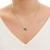 Imagem do Colar Personalizado Sob Encomenda Letra e Zirconia Turmalina Folheado A Ródio