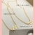 Colar Gargantilha Pingente Letra Inicial Liso Folheado A Ouro 18k - comprar online