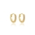 Brinco Argola Fina Cravejada Segundo Furo Folheado A Ouro 18k