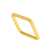 Anel Quadrado Liso Folheado A Ouro 18k