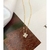 Colar Mini Flor Ponto de Luz Cristal Folheado A Ouro 18k na internet
