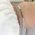Pulseira Malha Fita Fina 2mm Folheada A Ródio Branco - comprar online