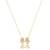 Colar E Pingente Dois Meninos Zircônias Cristal Folheado A Ouro 18k