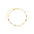 Pulseira Zirconias Navete Coloridas Folheada Em Ouro 18k - comprar online