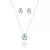 Conjunto Gota Colors com Zirconia Turmalina Prateado - comprar online