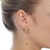 Brinco Meia Argola Com Zirconias Folheado A Ouro 18k - comprar online