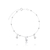 Pulseira De Bolinhas Com Pontos de Luz Cristal Prata 925