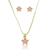 Conjunto Infantil Florzinha Folheado A Ouro 18k