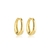 Brinco Argola Larga Liso Folheado A Ouro 18k