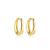 Brinco Argola Larga Liso Folheado A Ouro 18k