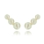Brinco Ear Cuff Três Pérolas