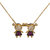 Colar MENINAS Filhas Rubi Folheada Ouro 18K
