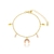 Pulseira Infantil Arco Iris Folheada A Ouro 18k