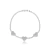 Pulseira Riviera Três Corações de Zirconias Folheada A Ródio Branco - comprar online