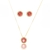 Conjunto Colar E Brincos Princess Ponto de Luz Zirconias Rubi