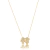 Colar E Pingente Casal Filho Filha Zircônias Cristal Folheado A Ouro 18k