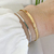 Pulseira Malha Fita 4mm Folheada A Ouro 18k - comprar online