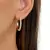 Brinco de Argola Pequena Cravejado De Zirconias Folheada A Ouro 18k - comprar online