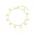 Pulseira Com Medalhas Lisas Folheada Em Ouro 18k