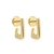 Brinco Argola Triangular Dourado Folheado A Ouro 18k