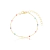 Pulseira De Miçangas Coloridas Folheada Em Ouro 18k