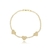 Pulseira Riviera Três Corações de Zirconias Folheada Em Ouro 18k - comprar online