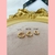 Kit Trio de Brincos Argolinha De Zirconias Colorida Folheado A Ouro 18k na internet