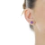 Brinco Solitário de Zirconia Lilás Fusion Folheado A Ouro 18k