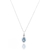 Colar Pingente Gota Azul Safira Prata 700