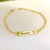 Pulseira Plaquinha Personalizada Infantil Folheado A Ouro 18k