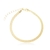 Pulseira Malha Fita 4mm Folheada A Ouro 18k