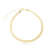 Pulseira Malha Fita 4mm Folheada A Ouro 18k