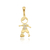 Kit Dois Pingentes Casal Cristal Folheado A Ouro 18k - comprar online