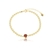 Pulseira De Pérolas Com Zirconia Rubi Folheada Em Ouro 18k - comprar online