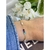 Pulseira De Cristais Azul e Pérolas Folheada Em Ouro 18k - comprar online