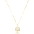 Colar Pingente Flor Com Pérola Shell Folheado A Ouro 18k