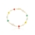 Pulseira De Pérolas e Cristais Coloridos Folheada Em Ouro 18k